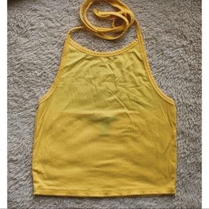 Cropped halter tank top